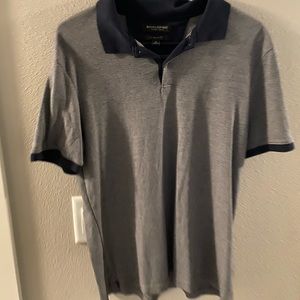 Banana Republic grey and blue polo